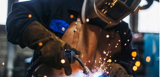 industrial welder with torch