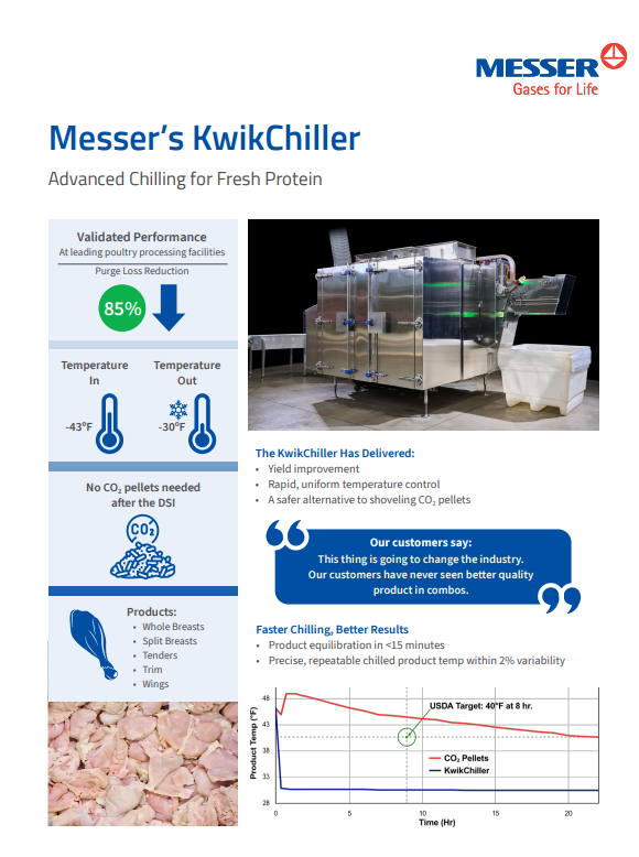 Messer’s KwikChiller for Chilling Fresh Poultry 